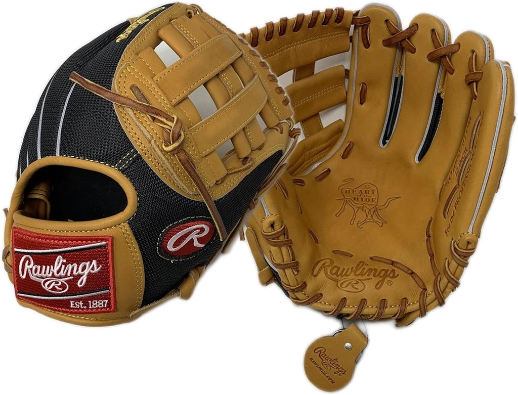 Rawlings Heart of The Hide 12 Inch H Web Utility Baseball Glove Deco Mesh Backing Right Hand Throw