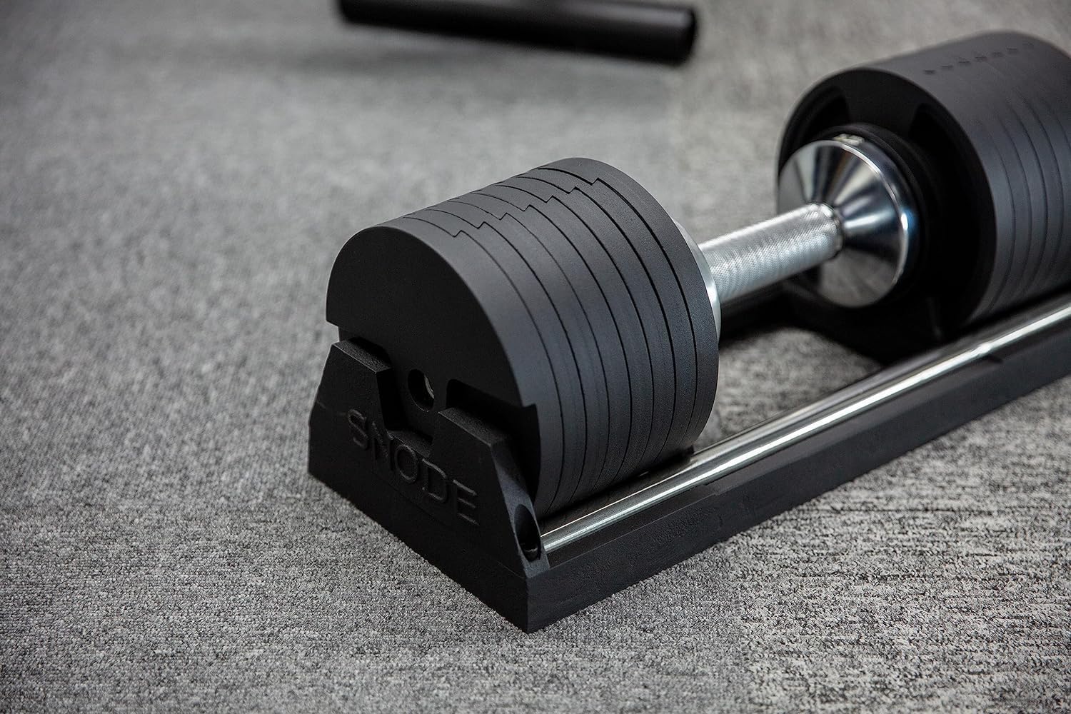 SNODE AD80 Drop Proof 80 lbs Adjustable Dumbbell Set -Adjustable Weights with Cast Iron Plates and Cradle, Knurled Handle, Fast Adjust, Compact Home Gym Equipment for Bench & Press