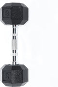 Ader Octagon Deluxe Professional Rubber Dumbbell Contoured Handle, Sold As 1 Piece (2 Lbs-120 Lbs)