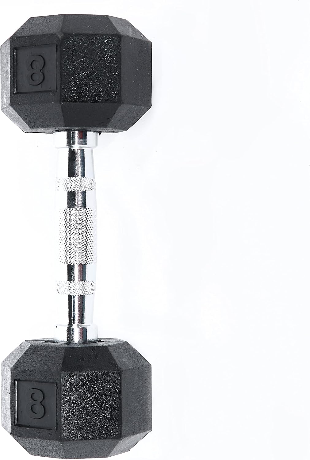 Ader Octagon Deluxe Professional Rubber Dumbbell Contoured Handle, Sold As 1 Piece (2 Lbs-120 Lbs)