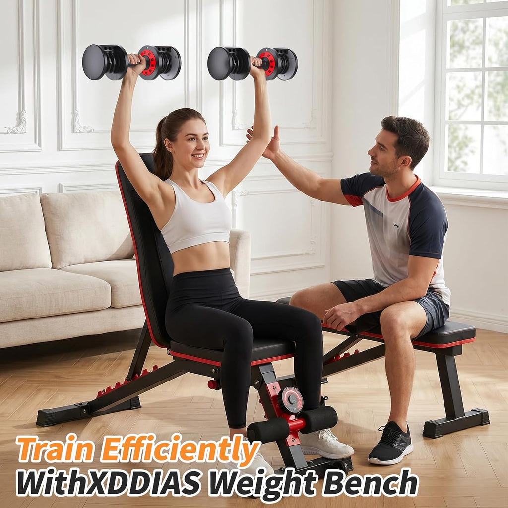 Adjustable Dumbbell Set of 2, 50LBS/100LBS Weights Dumbbell Set with Storage Box, 25lbs/50lbs Pair Adjustable Weights with Anti-slip Silicone Grip, 5-in-1/10-in-1 Quick-Lock Hand Weight Set For Home Gym Suit both Men and Women