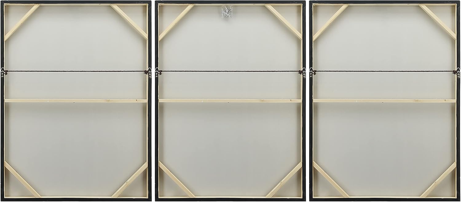 Empire Art Direct Abstract Wall Art Textured Hand Painted Canvas by Martin Edwards, Triptych, 40' x 30' each, Blizzard