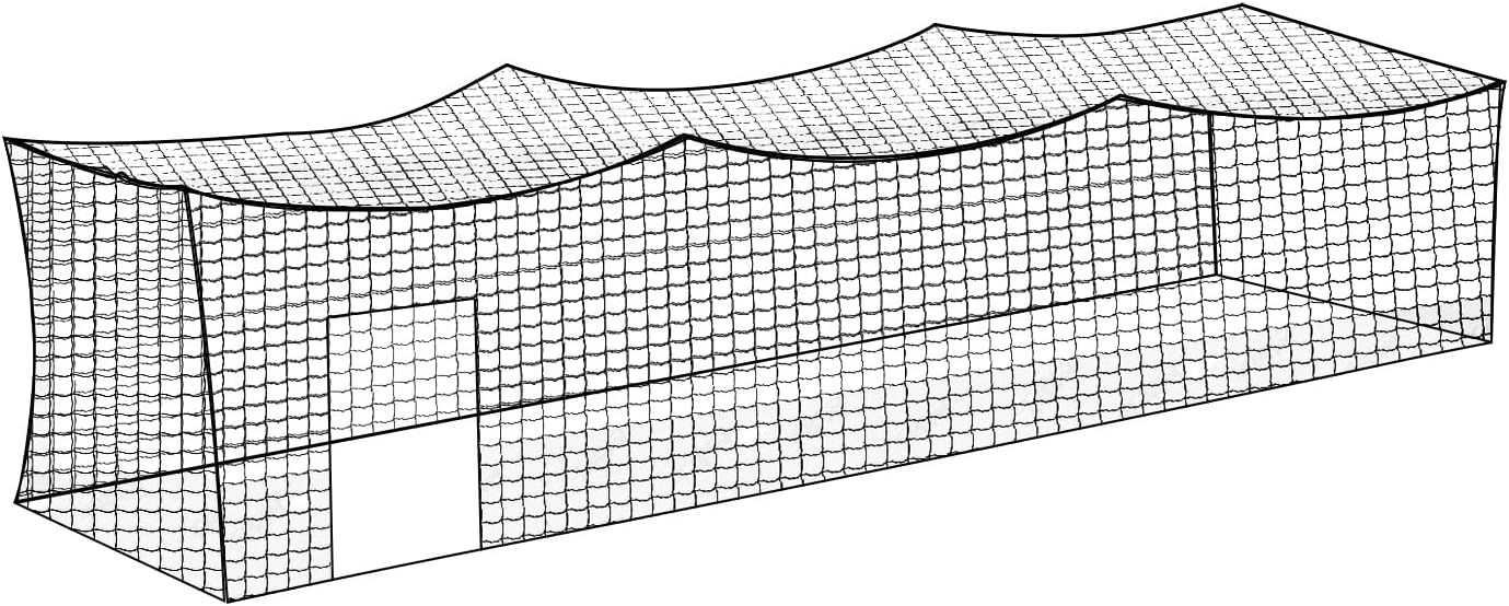 Aoneky Baseball Softball Batting Cage Netting, Durable Nylon Practice Training Net for Backyard Garage Use (Net Only, Frame Not Included)