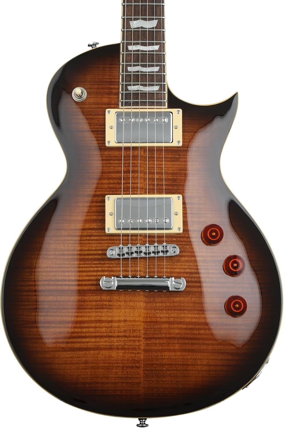 ESP LTD EC-256FM Electric Guitar - Dark Brown Sunburst