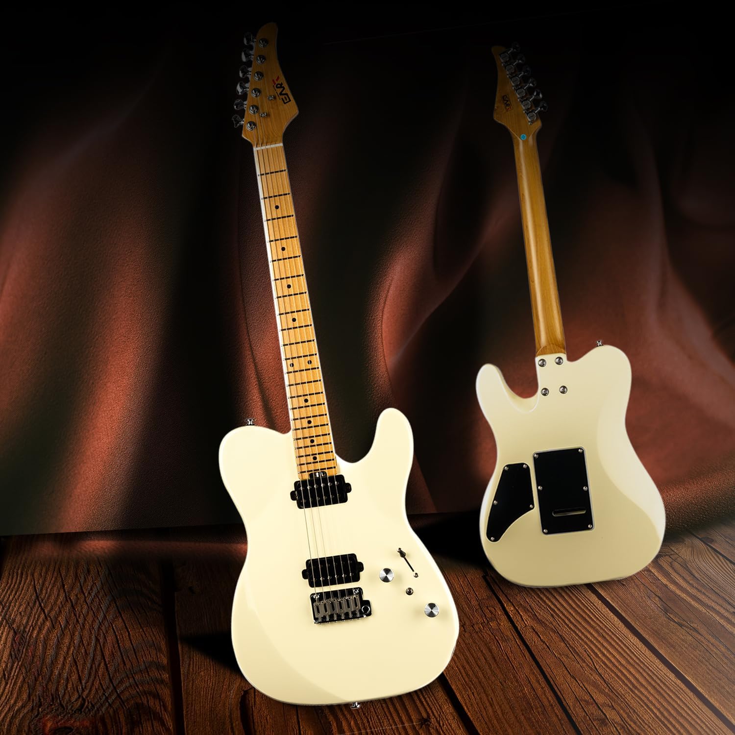 EART TL-380 Professional Electric Guitar for Versatile Players | Roasted Maple Neck & Fingerboard, Humbuckers with Coil-Split, Stainless Steel Frets, Gloss Finish