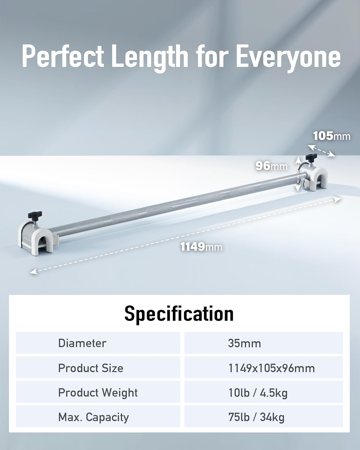 BYZOOM FITNESS Pure Series Easy Bar Exclusive for BYZOOM FITNESS 12.5/25/27.5 lb Adjustable Dumbbell to Barbell for Weight Training Fitness Exercise Full Body Workout for Home Gym Woman Beginner, White or Black