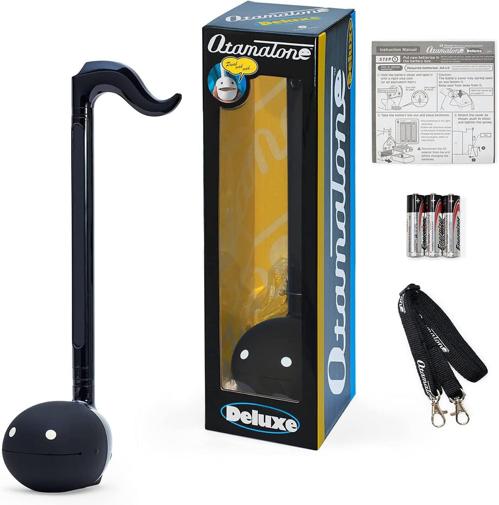 Otamatone Regular [Yellow] and Otamatone Deluxe [Black] Bundle Japanese Electronic Musical Instrument Portable Music Synthesizer Maywa Denki Award Winning Educational Fun Gift for Children Teen Adult