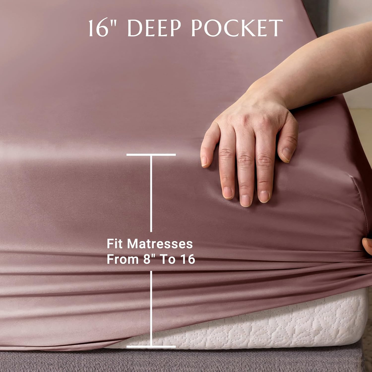 THXSILK 100% Silk Sheet Set, 7A+ Silk Sheet Set Soft Breathable, Luxury Bedding (1 Duvet Cover, 1 Fitted Sheet, 2 Pillow Shams), Full, Purple