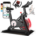 Exercise Bike, CHAOKE Quiet Adjustable Magnetic Resistance Stationary Bike for Home Cardio with App Compatible, 350LB Weight Capacity Indoor Cycling Bike with Comfortable Seat & Digital Display
