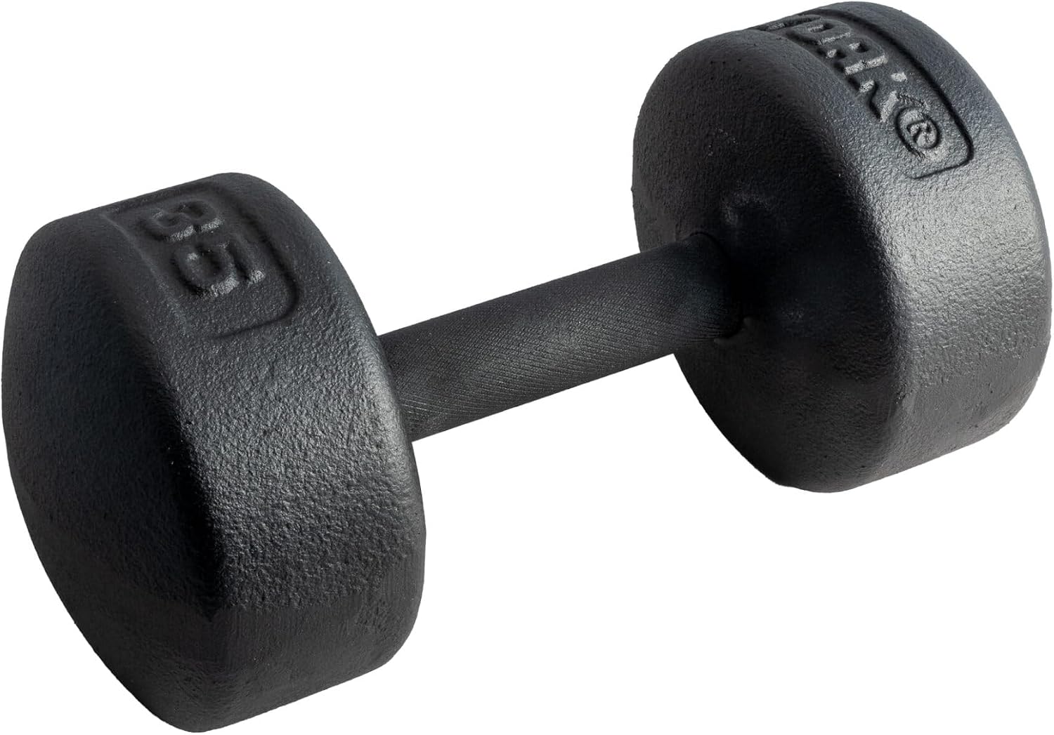 Legacy Solid Round Dumbbell Black – Heavy Duty Cast Iron Hand Weight with Knurled Ergonomic Grip for Strength Training, Muscle Toning, Home Gym Workout – 5 lb to 150 lb In Single & Pair