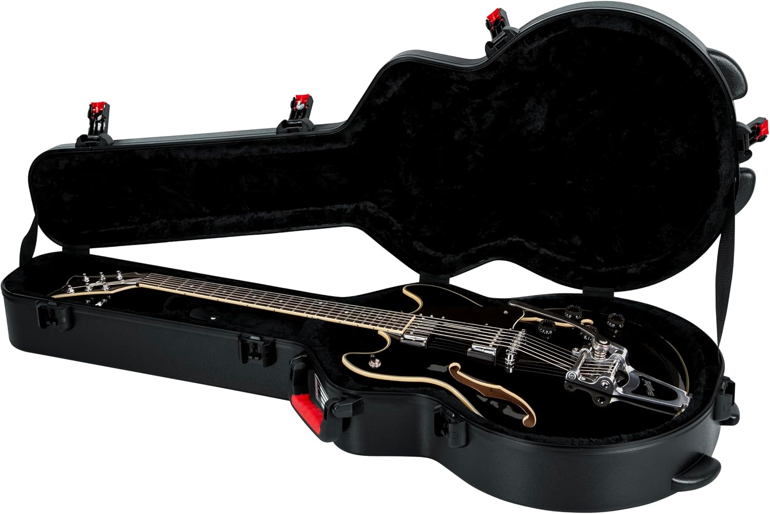 Gator Cases Molded Flight Case for 335 Semi-Hollow Electric Guitars with TSA Approved Locking Latch, (GTSA-GTR335)