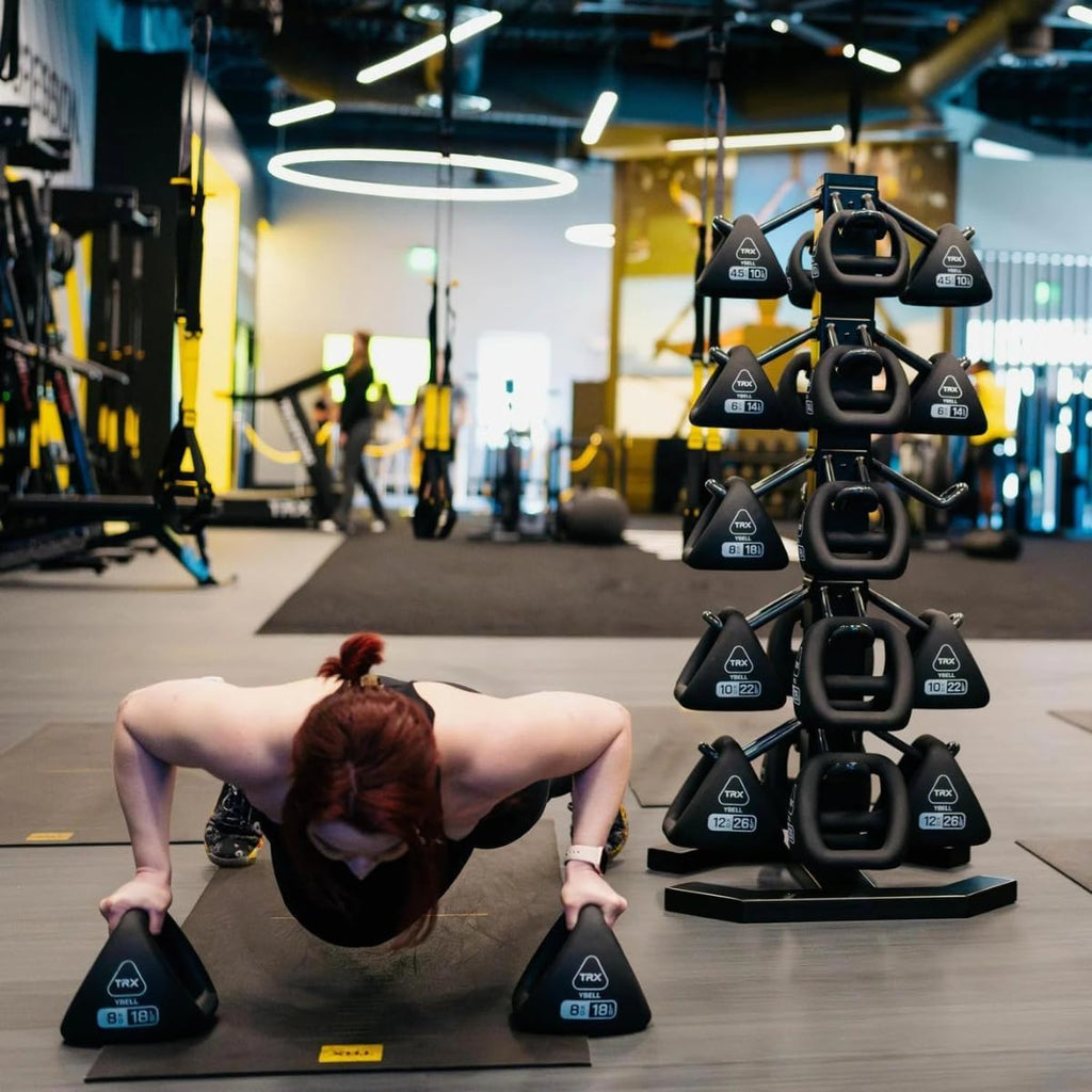 TRX YBell Neo Series 3-in-1 Kettlebell, Dumbbell and Push Up Bar Workout Equipment | Commercial Grade Neoprene Coated Surface | Perfect for Strength Training & Conditioning Workouts | Bundle