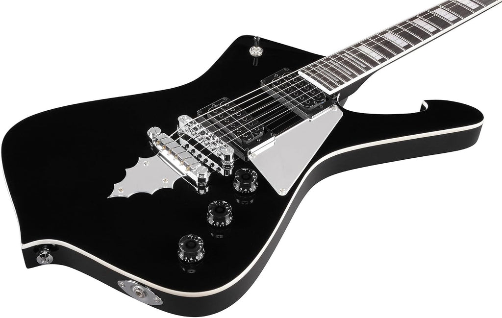 Ibanez PS60 Paul Stanley Electric Guitar - Black Bundle with Gig Bag, Tuner, Instrument Cable, Picks, Austin Bazaar Instructional DVD, and Polishing Cloth