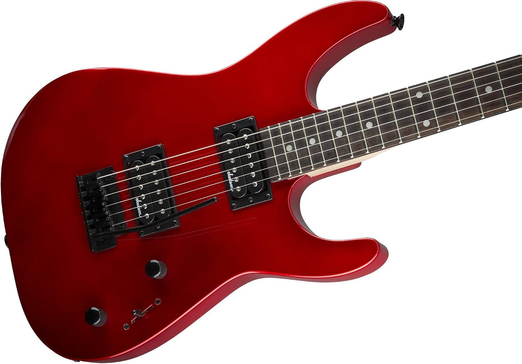 Jackson JS Series Dinky JS11 Electric Guitar - Metallic Red Bundle with Cable, Tuner, Strap, Picks, and Austin Bazaar Instructional DVD