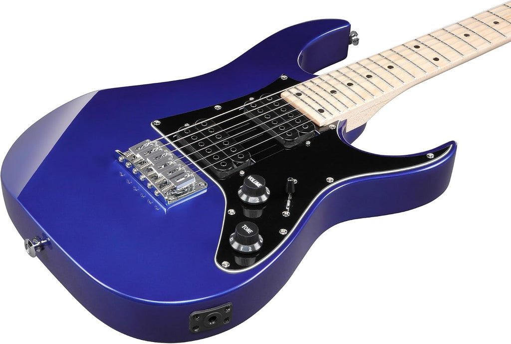 Ibanez GRGM21M RG Gio miKro Short-Scale Electric Guitar - Jewel Blue Bundle with Gig Bag, Tuner, Strap, Instrument Cable, Austin Bazaar Instructional DVD, and Polishing Cloth