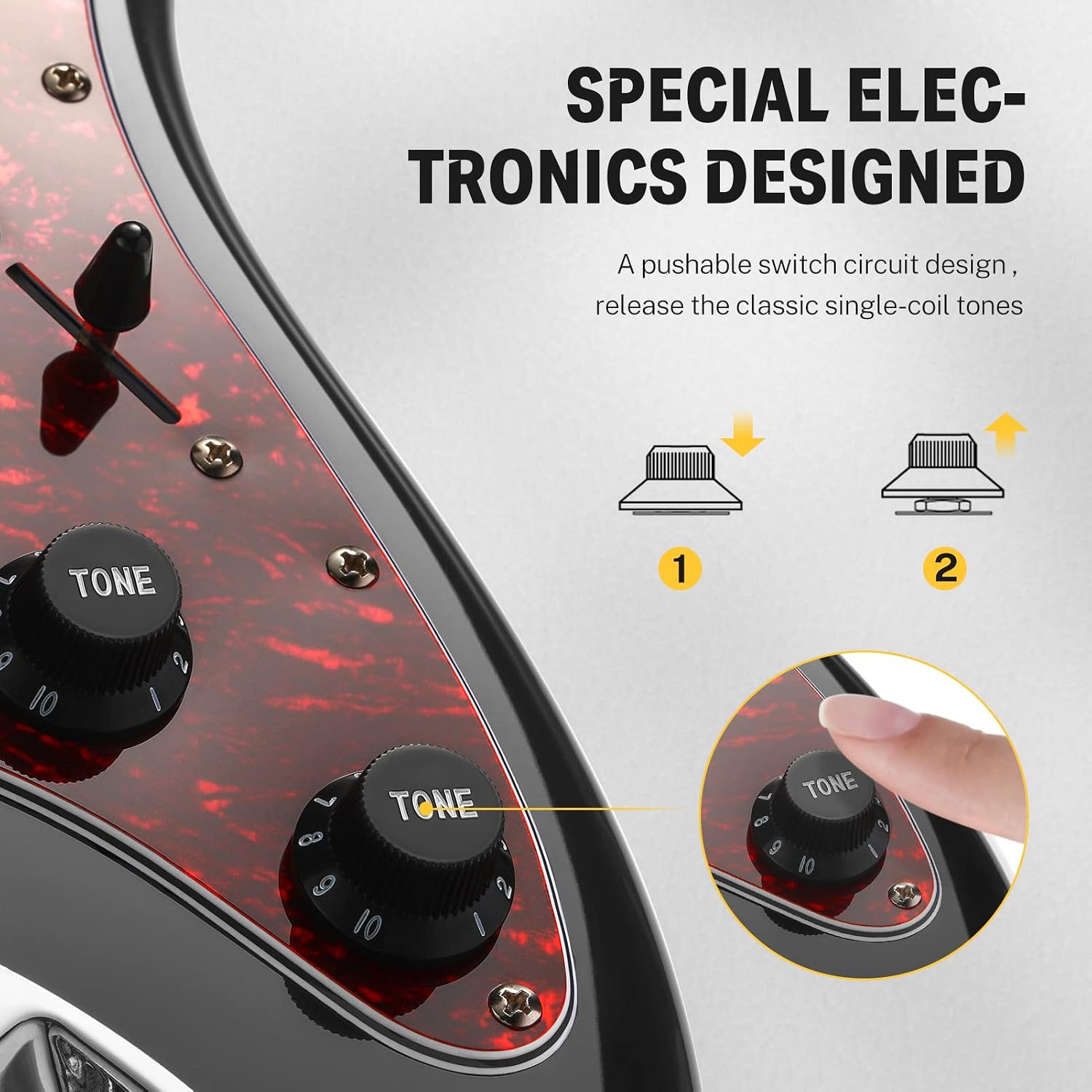 Donner 39 Inch Electric Guitar, Designer Series DST-200 Stylish Solid Body Electric Guitar for Beginner Intermediate & Pro Players, Single Coil Split System, Includes Bag, Cable, Strap