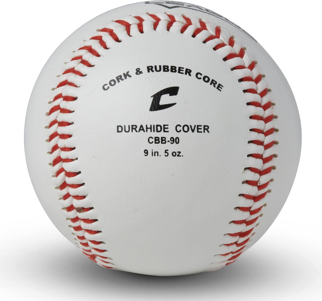 Champro CBB-90 Durahide Cover Baseballs - 36 Balls and one Rods Can Sleeve Included