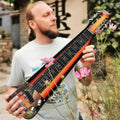 Batking Lap Steel Guitar, Electric Slide Guitars 6 String Slotted Headstock Guiter With Gig Bag Sunburst