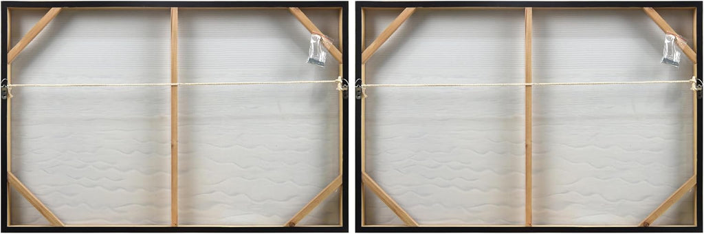 Empire Art Direct Abstract Wall Art Textured Hand Painted Canvas by Martin Edwards, Diptych, 24' x 36' each, Silver Light