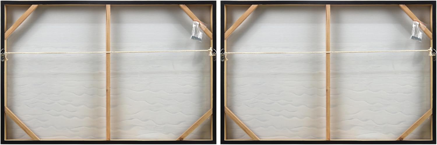 Empire Art Direct Abstract Wall Art Textured Hand Painted Canvas by Martin Edwards, Diptych, 24' x 36' each, Silver Light