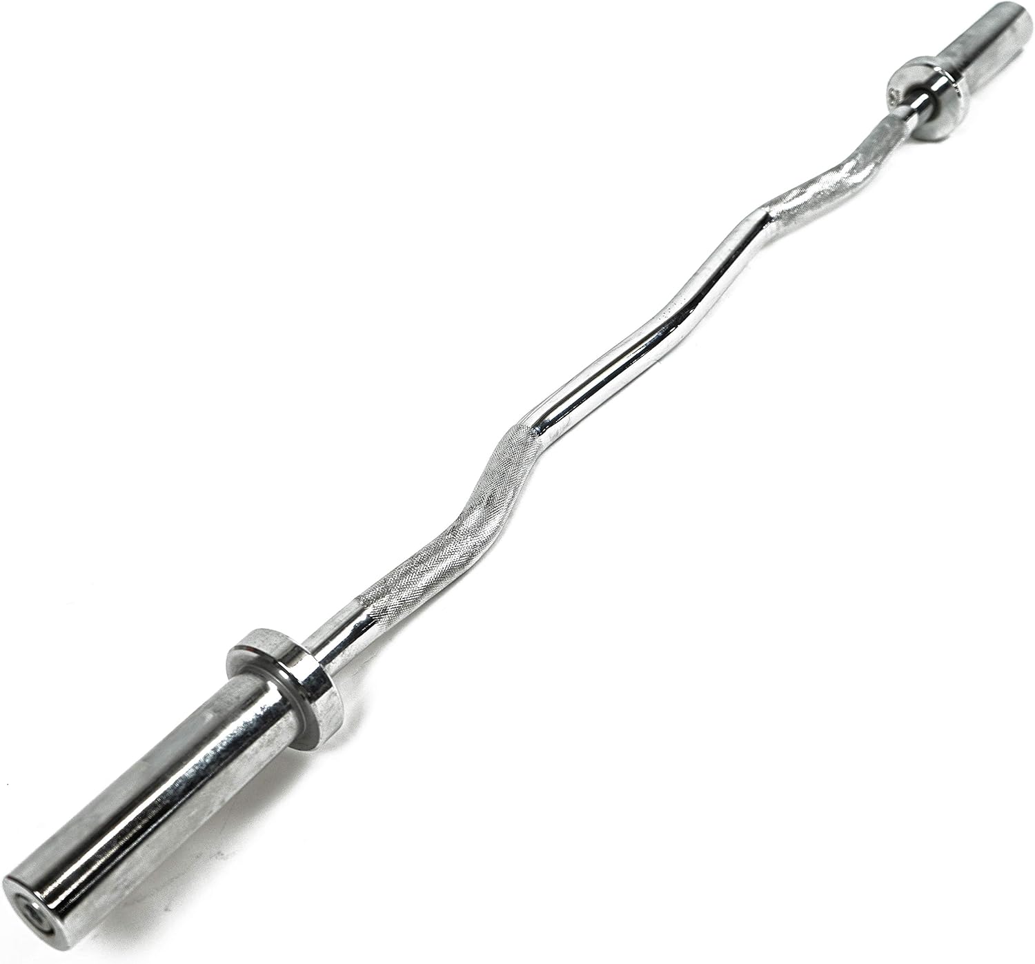 Valor Fitness Olympic Curl Bar – Ergonomic EZ and Super Curl Barbell for Biceps, Triceps, and Arm Workouts – 28mm Grip, 250 lb Capacity, Fits 2' Weight Plates