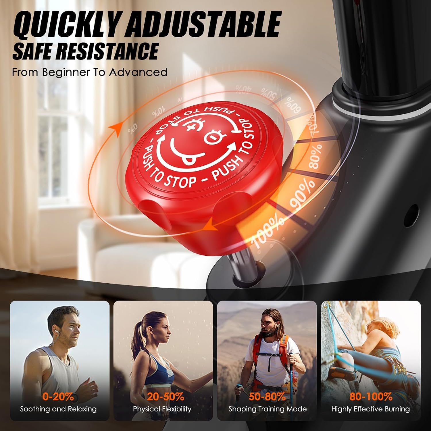 pooboo Exercise Bike,Stationary Bike with Exclusive App for Home,Magnetic Low Noise Indoor Cycling Bike with 350lbs Weight Capacity,Adjustable Seat,Tablet Mount and LCD Display for Weight Loss