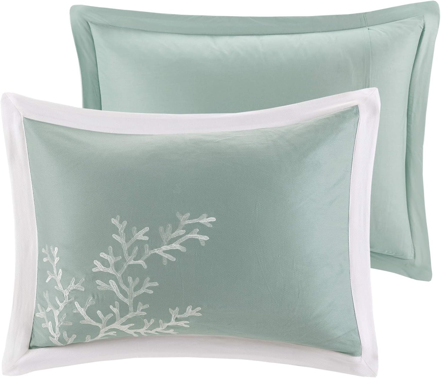 Harbor House 100% Cotton Duvet Cover, Jacquard Coastal Coral Duvet Cover Set – Light Weight Bed Comforter Covers, Coastline Blue King/Cal King (106'x90') 3 Piece