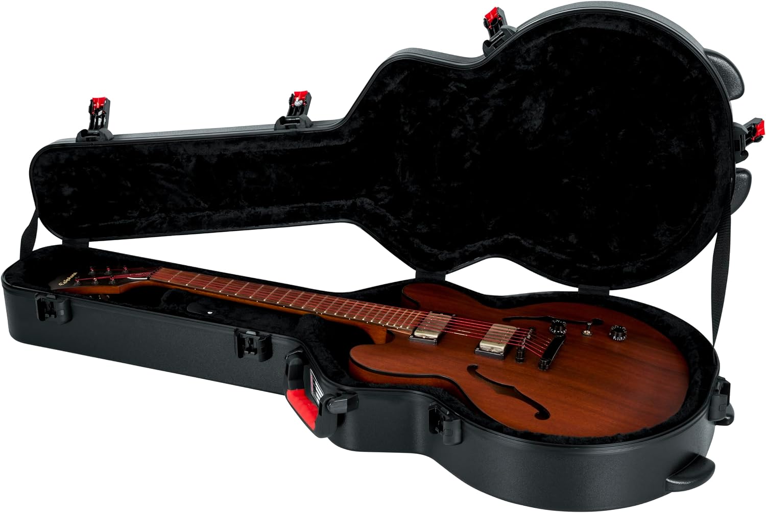 Gator Cases Molded Flight Case for 335 Semi-Hollow Electric Guitars with TSA Approved Locking Latch, (GTSA-GTR335)
