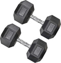 Hex Dumbbell Set, 10-80 lb Rubber Encased Hex Dumbbells, Home Gym Dumbbells for Women & Men, Muscle Toning, Strength Building and Full Body Workout(75 LB Pair)