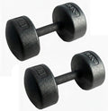 Legacy Solid Round Dumbbell Black – Heavy Duty Cast Iron Hand Weight with Knurled Ergonomic Grip for Strength Training, Muscle Toning, Home Gym Workout – 5 lb to 150 lb In Single & Pair