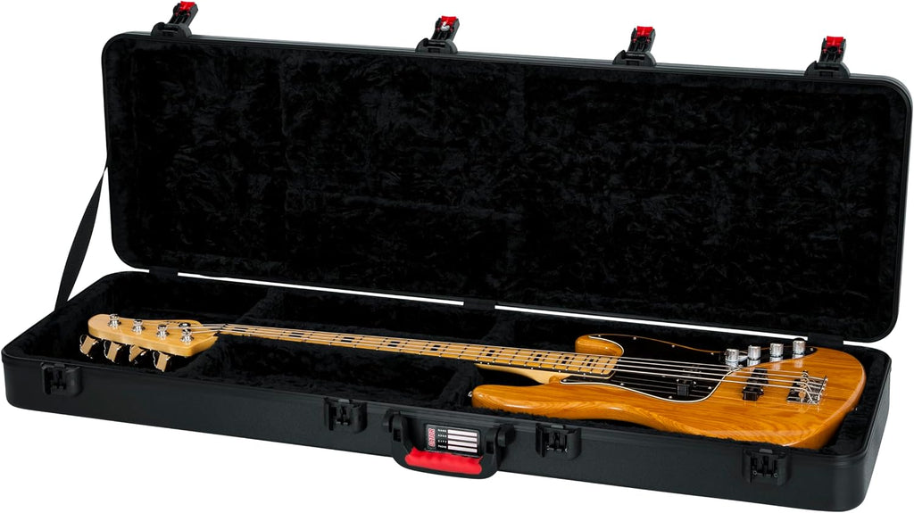 Gator Cases Molded Flight Case for Bass Guitar with TSA Approved Locking Latch, (GTSA-GTRBASS)