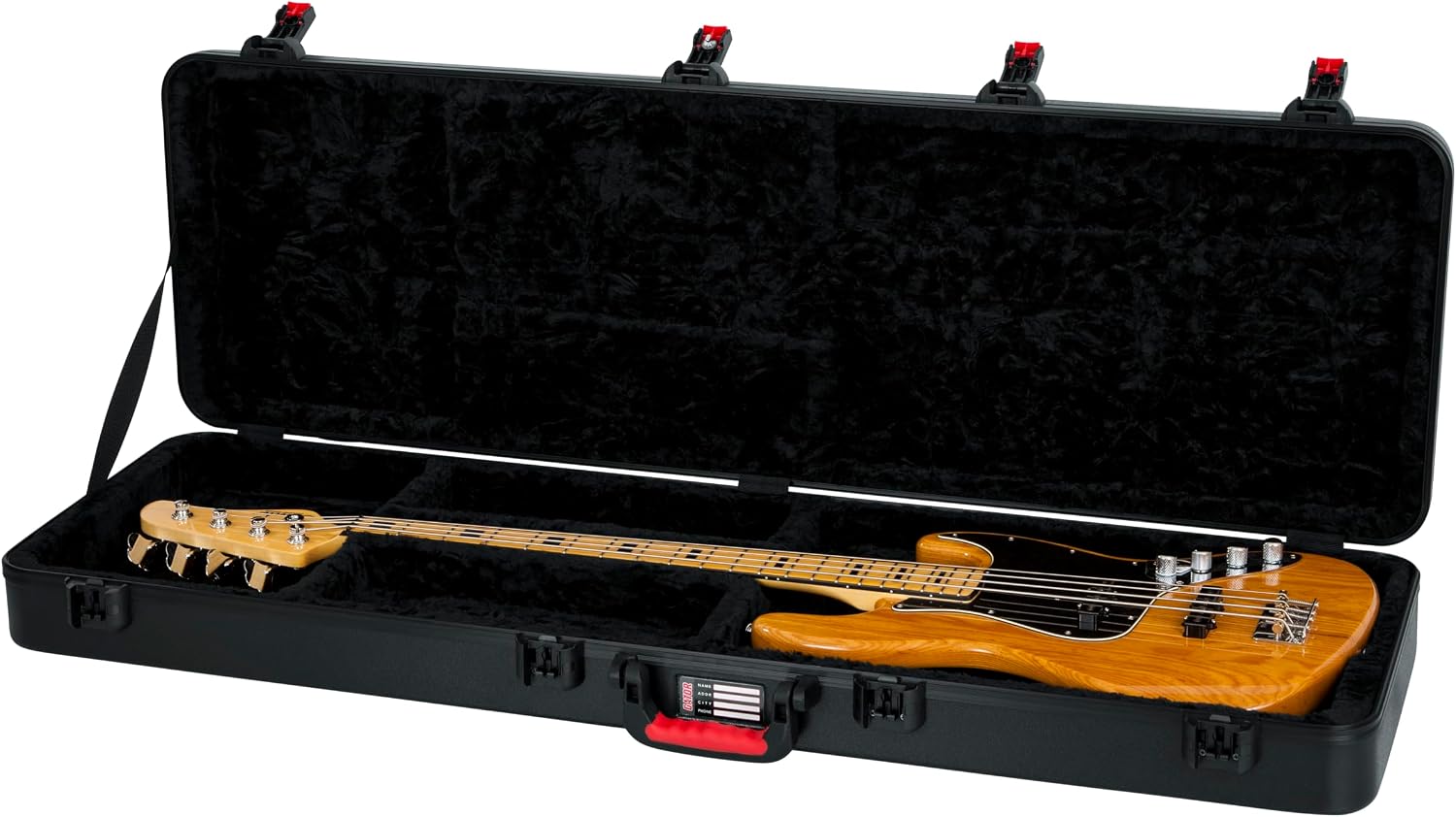 Gator Cases Molded Flight Case for Bass Guitar with TSA Approved Locking Latch, (GTSA-GTRBASS)