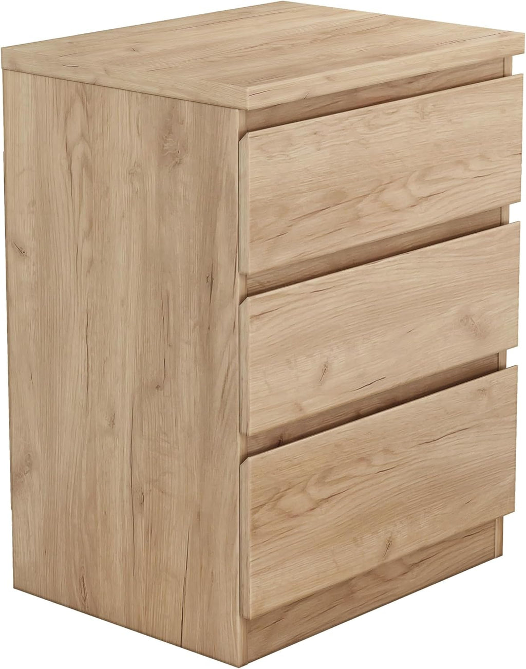 Nightstand with Drawers, Bedside Table with Drawers, Sofa Side Table Storage Cabinet, Night Stand for Bedroom Living Room (1, 3 Drawers Nature)