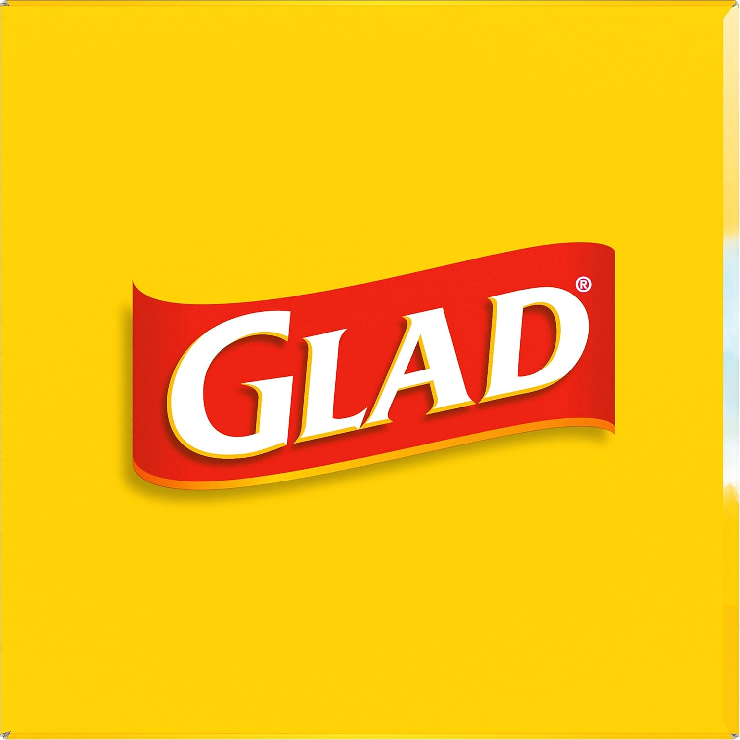 Glad Medium Trash Bags, 8 Gallon, Febreze Fresh Clean Garbage Bags, With Odor Control and Drawstring, 80 Count (Pack of 12)