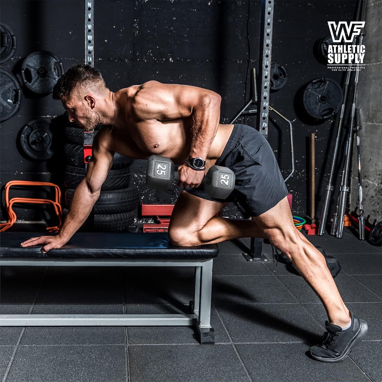 WF Athletic Supply 200Lb Dumbbell Set, 10-30Lb Dumbbell Set with A Frame Storage Rack for Muscle Toning, Strength Building & Weight Loss - Multiple Choices Available