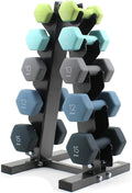 XPRT Neoprene Dumbbell Set with Rack - 5-Pair Weights for Home Gym