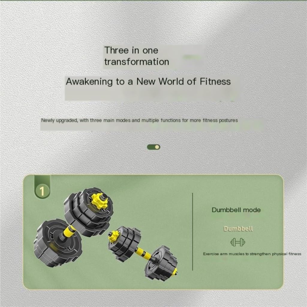 Dumbbel Adjustable-Dumbbells-Set,80lbs Free Weights Set with Connector,Fitness Exercises for Home Gym Suitable Men/Women,Yellow Barbell