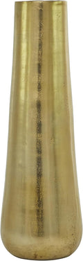 Deco 79 Aluminum Metal Decorative Vase Centerpiece Vase, Flower Vase for Home Decoration 9' x 9' x 31', Gold