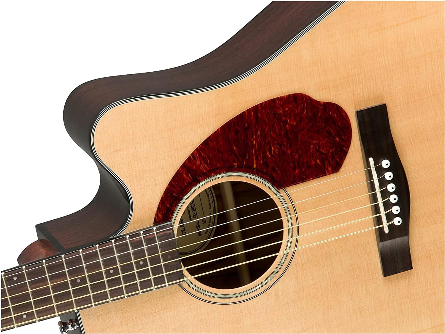 Fender CD-140SCE Dreadnought Cutaway Acoustic Electric Guitar, with 2-Year Warranty, Fishman Pickup and Preamp System, Natural, with Case