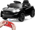 Bobike Electric Ride On Car for Kids, 12V Electric Toddler Car with Remote Control, Ride on Toys for Kids with LED Lights, Music Player, Lockable Doors (Black)