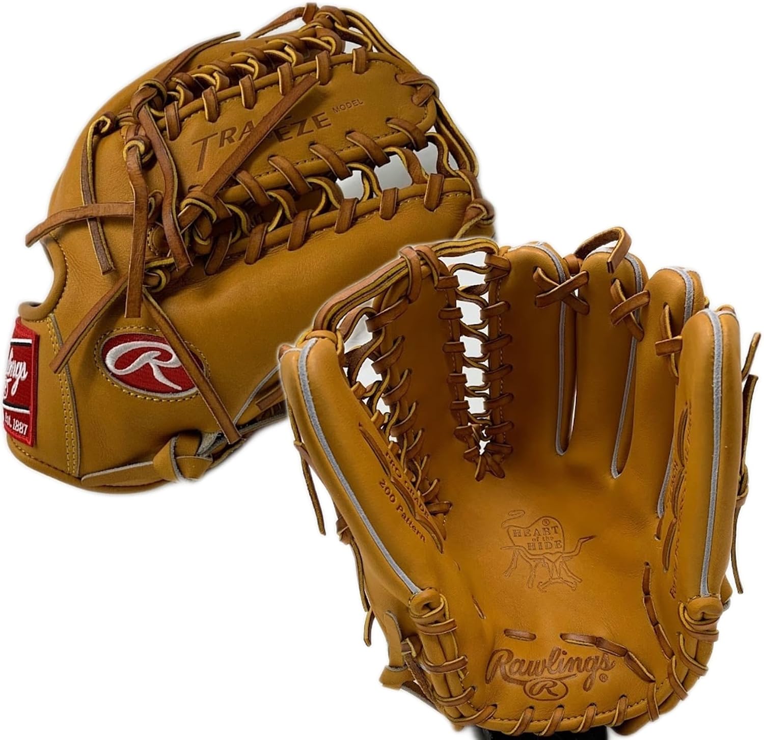Rawlings Heart of The Hide PRO12TC-JT Baseball Glove Right Hand Throw, Japan Tan 12 Inch Trap Web