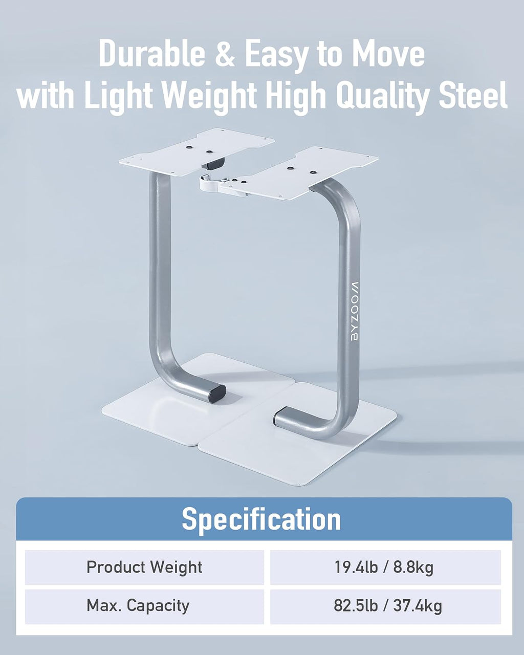 BYZOOM FITNESS White 25lb Adjustable Dumbbell & Dumbbell Stand Set for Weight Training Fitness Exercise Body Workout