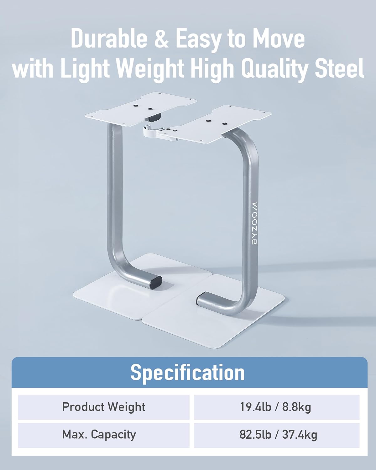 BYZOOM FITNESS White 25lb Adjustable Dumbbell & Dumbbell Stand Set for Weight Training Fitness Exercise Body Workout