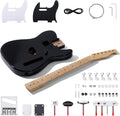 Leo Jaymz DIY TL Style Electric Guitar Kits,Spray-painted Mahogany Body,Maple Neck, including all Components (TL Black)