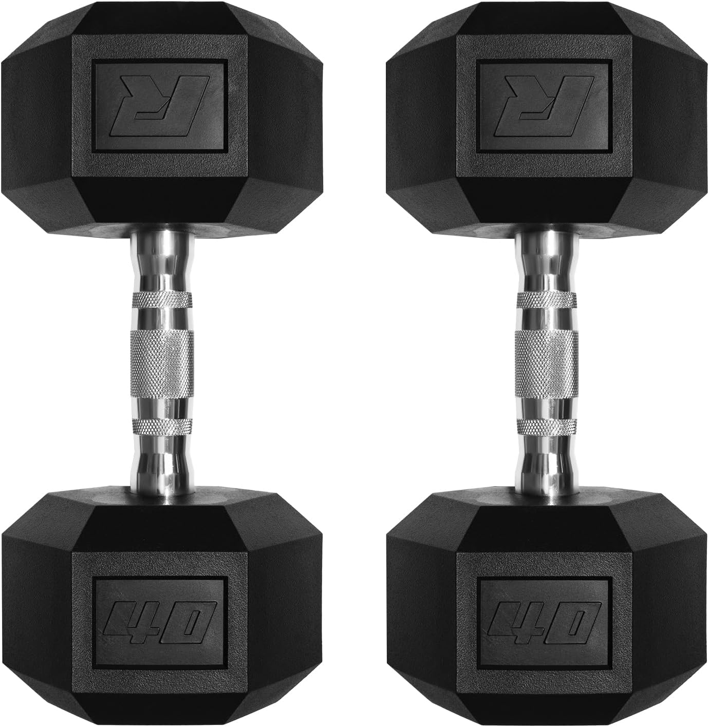 Ritfit 5-650 LBS PVC Encased Hex Dumbbell Sets with Optional Rack for Home Gym, Hand weight with Chrome Handle for Strength Training,Workouts