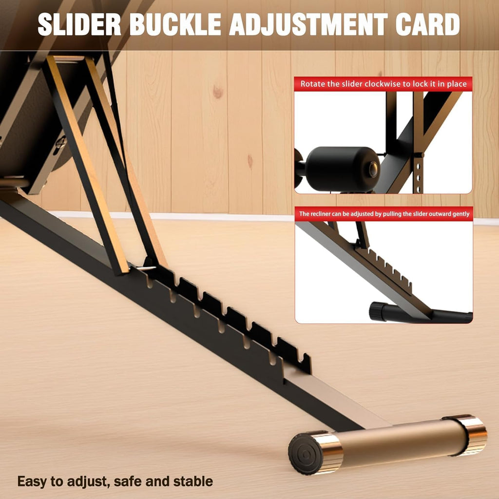 2026 ALSO GO New Adjustable Weight Bench, Workout Benches with Leg Extension, Foldable Incline Decline Bench Press, Roman Chair, Full Body Strength Training Equipment for Home Gym