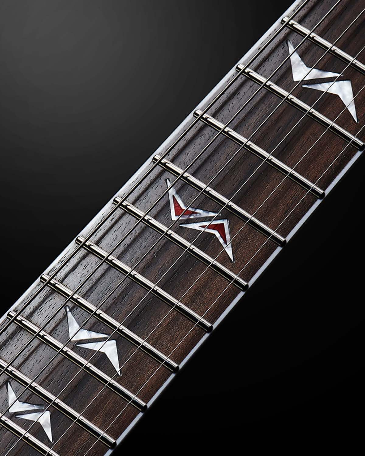 WestCreek RACER Solid Body Electric Guitar, SG guitar, Rounded End Frets, Bone nut, Rosewood Fingerboard, Mahogany Body (Black-Red Stripe)