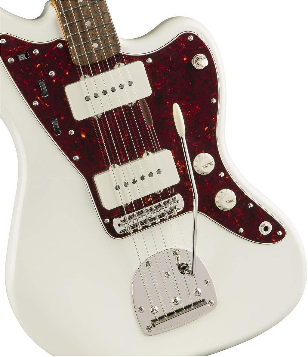 Squier Classic Vibe 60s Jazzmaster Electric Guitar, with 2-Year Warranty, Olympic White, Laurel Fingerboard