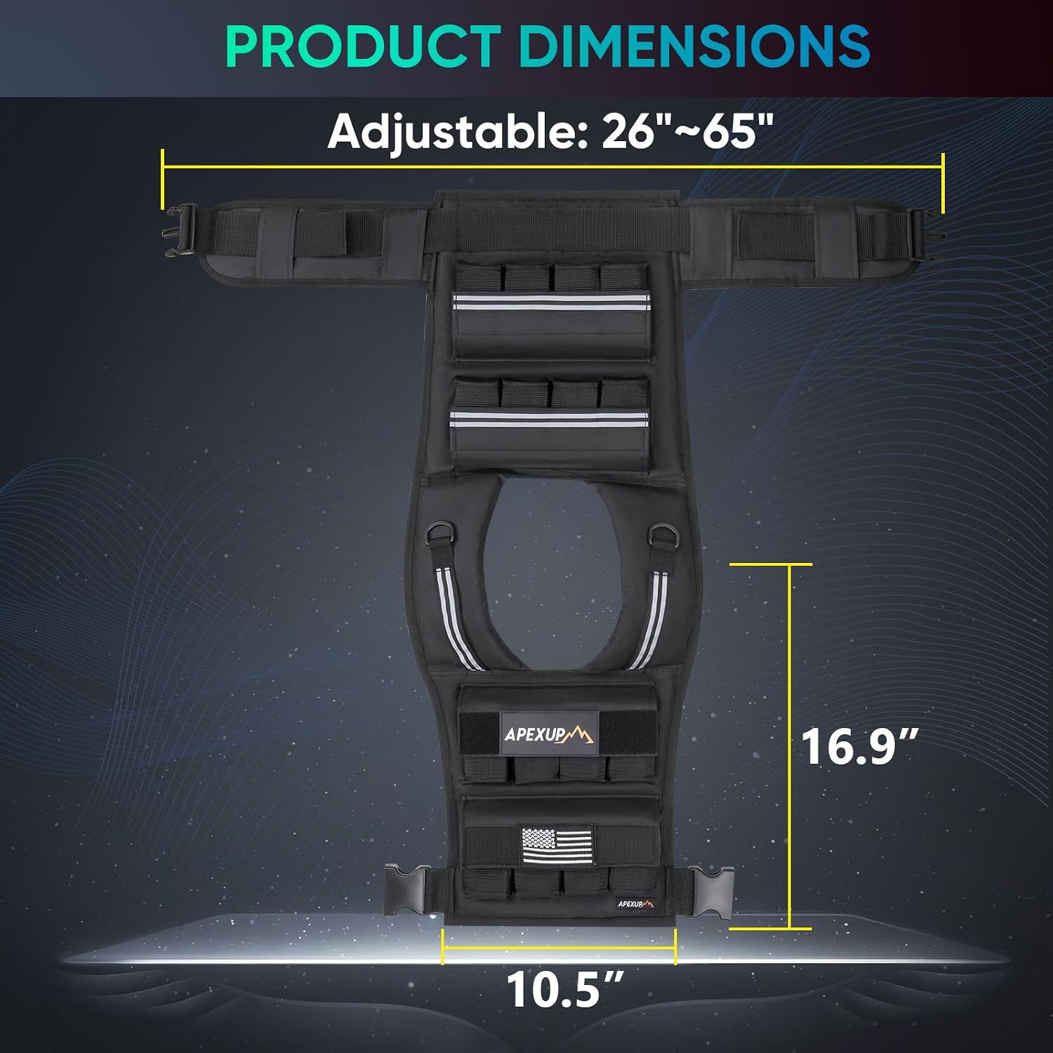 APEXUP Adjustable Weighted Vest Men 20lbs/30lbs/40lbs Weights with Reflective Stripe, Weight Vest Woman Workout Vest for Strength Training Running Walking