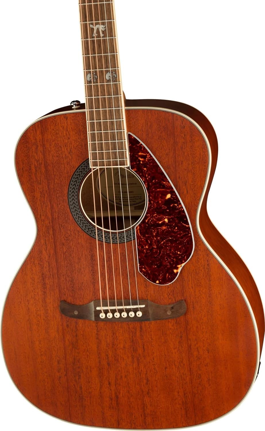 Fender Tim Armstrong Hellcat Concert Acoustic Guitar, with 2-Year Warranty, Natural, Walnut Fingerboard